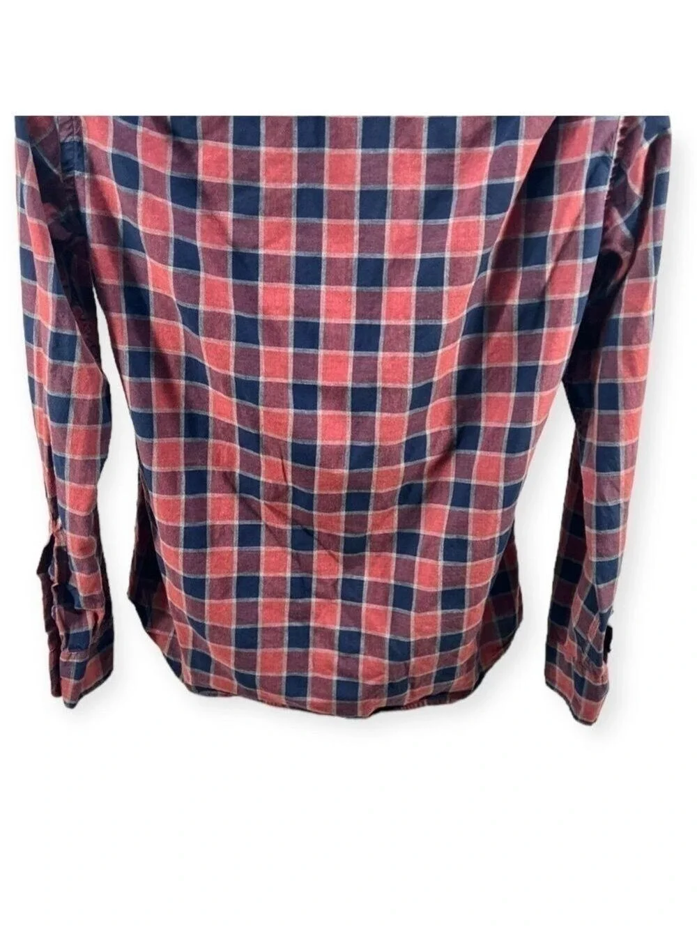 J Crew Men’s Long Sleeves Buttons Down Slim Plaid Heather Cotton Shirt Size M